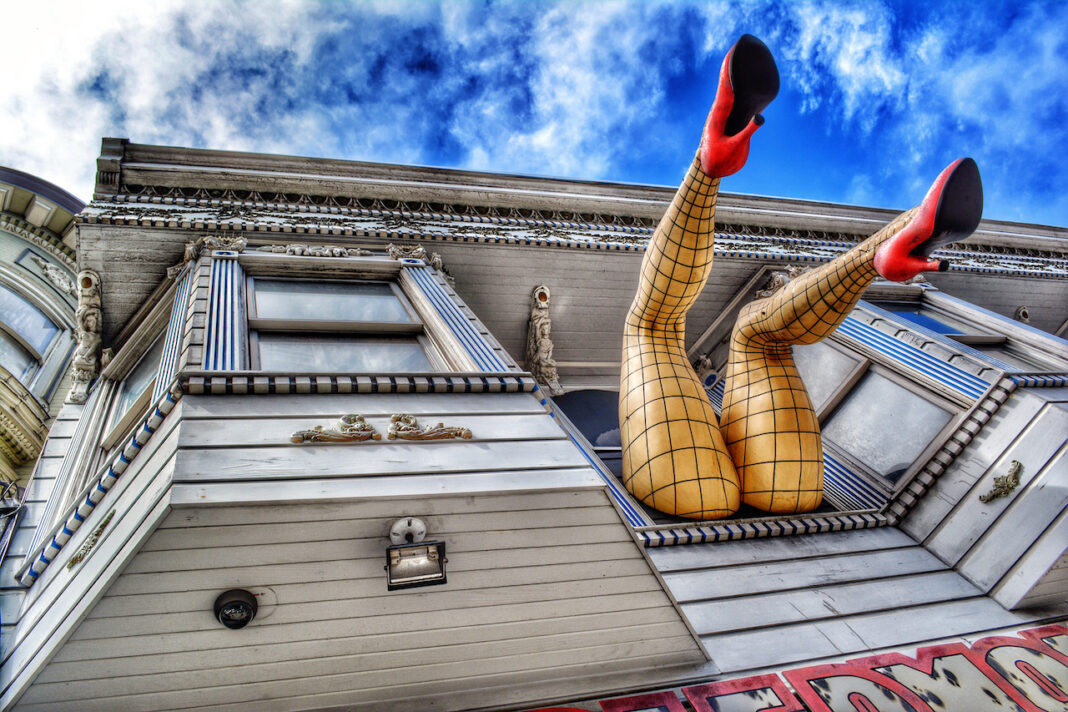 legs hanging out of window at height ashbury