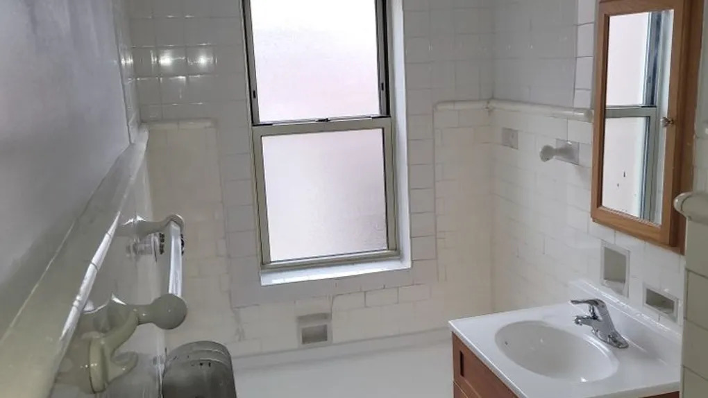 interior of apartment bathroom