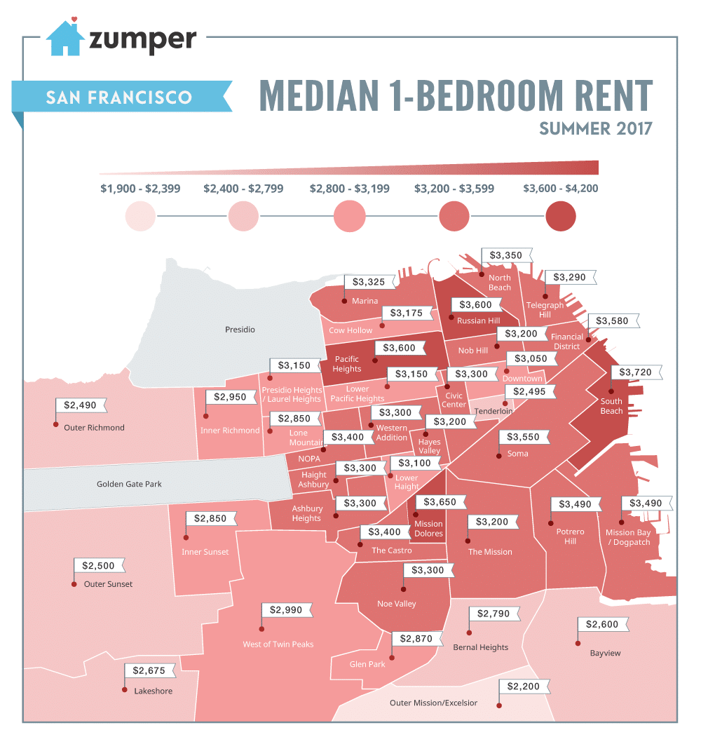 SanFrancisco_MonthlyPriceMedianMap_Summer2017