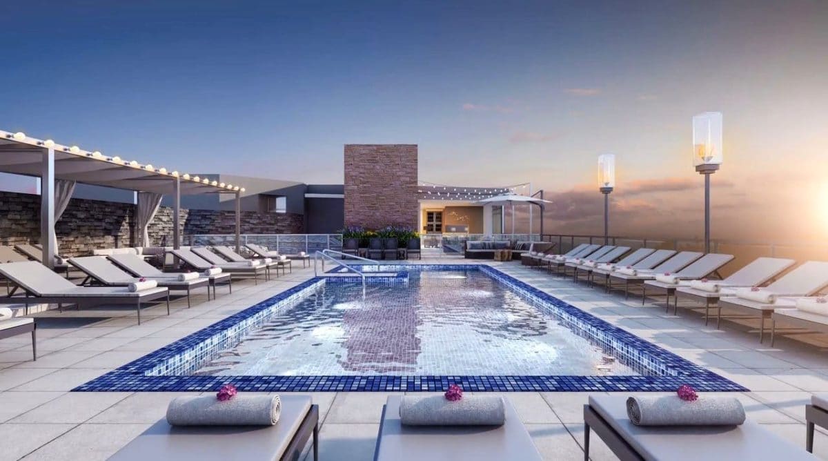 outdoor rooftop pool at daytime