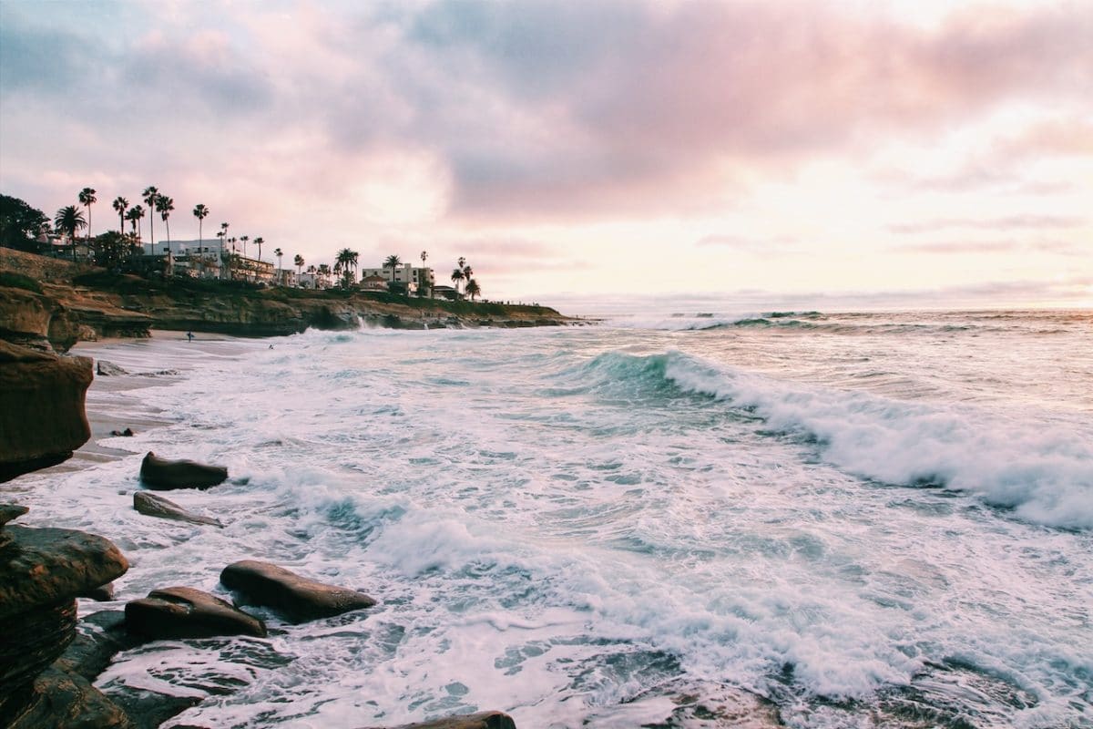 ocean and shoreline in san diego