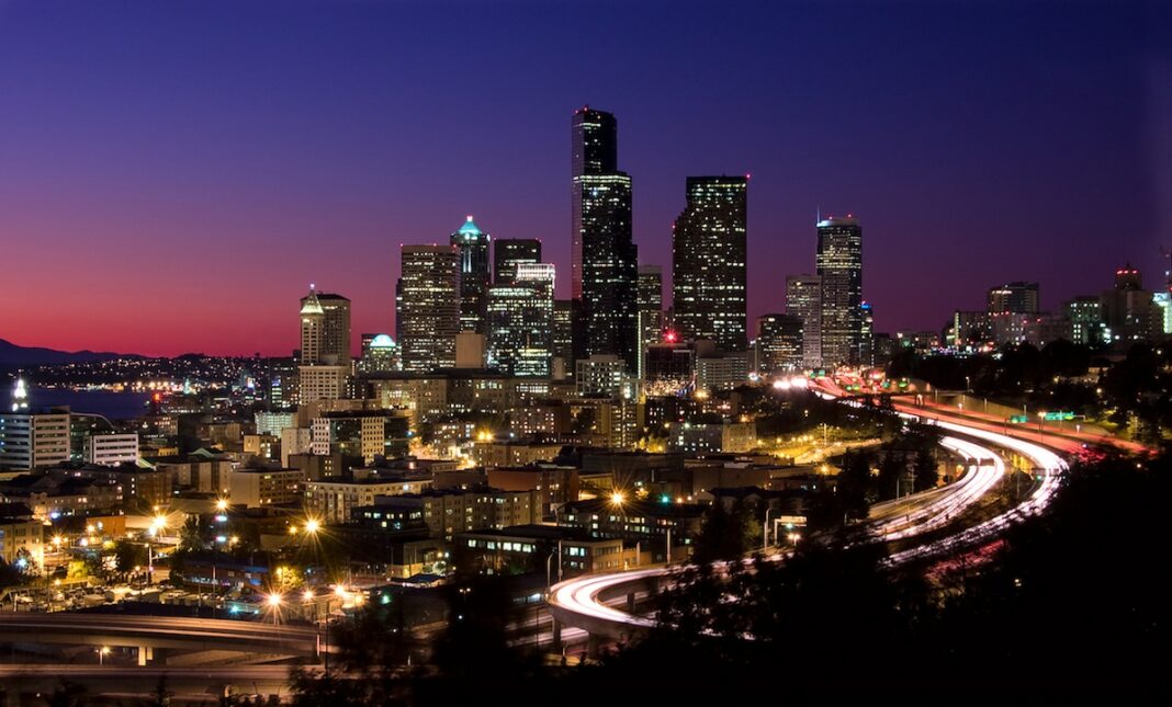 Seattle at night