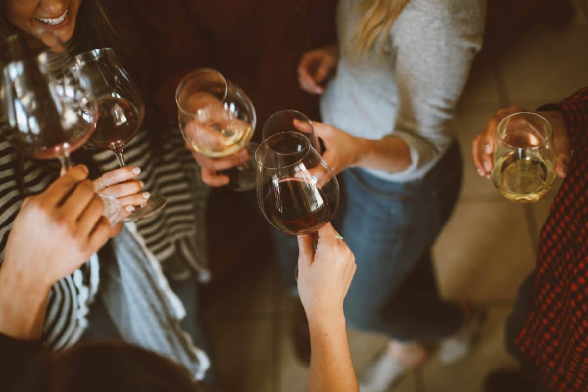 friend drinking wine