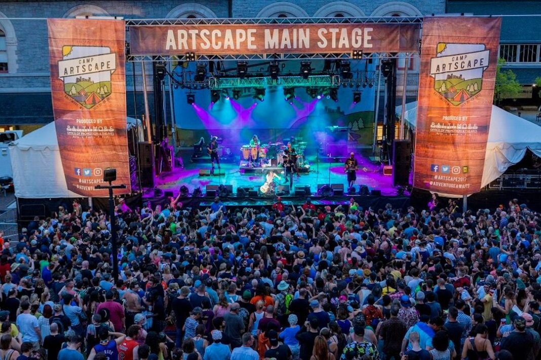 Artscape stage and crowd
