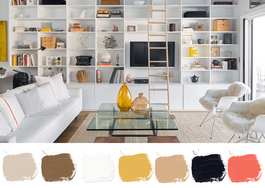white-living-room-with-pop-of-yellow-and-red