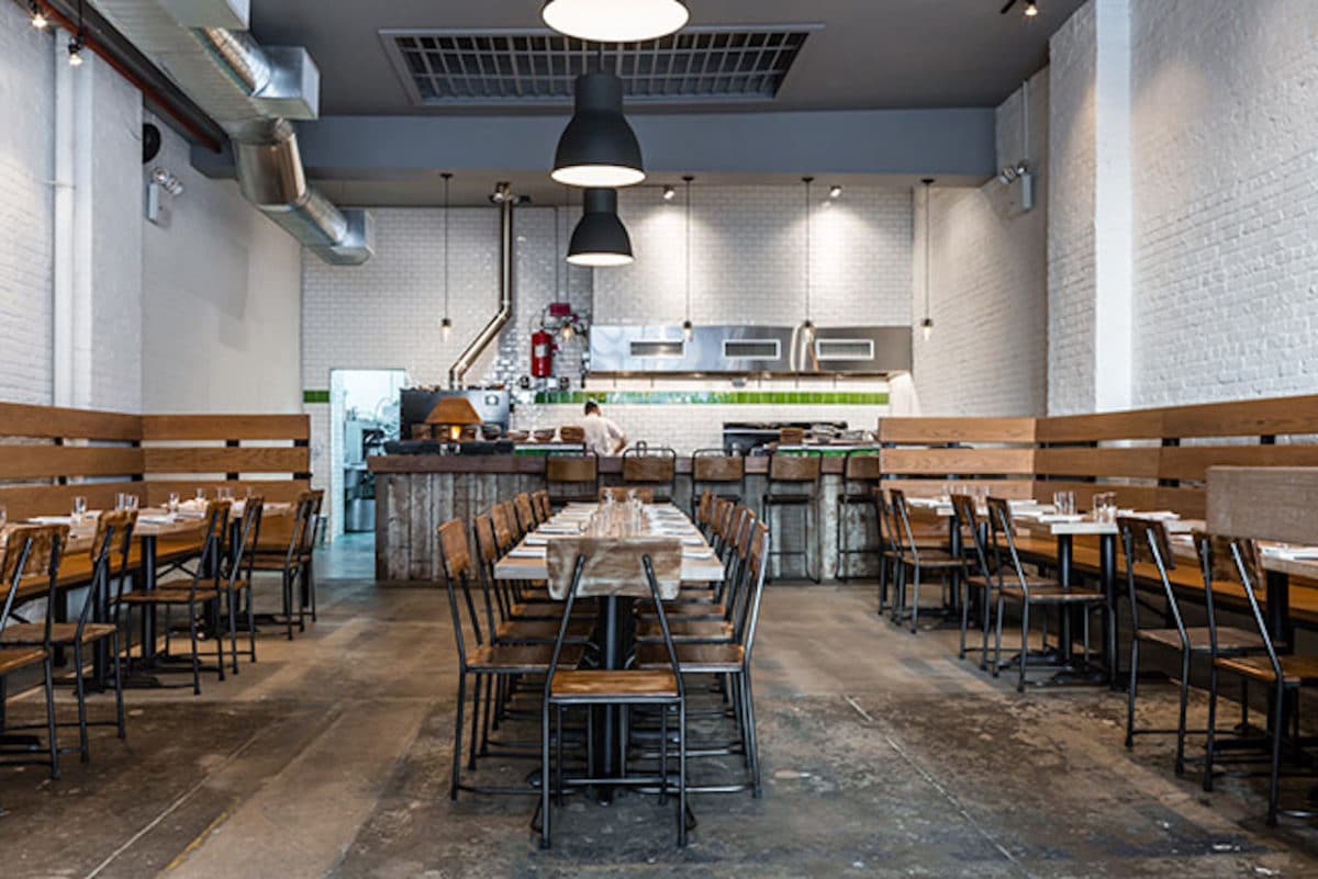 Interior of trendy restaurant
