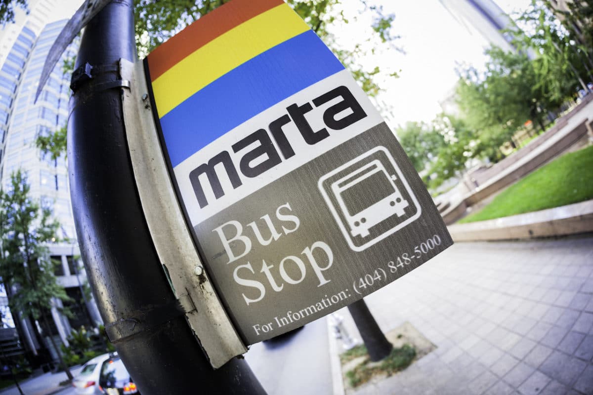 MARTA Bus Stop in Atlanta