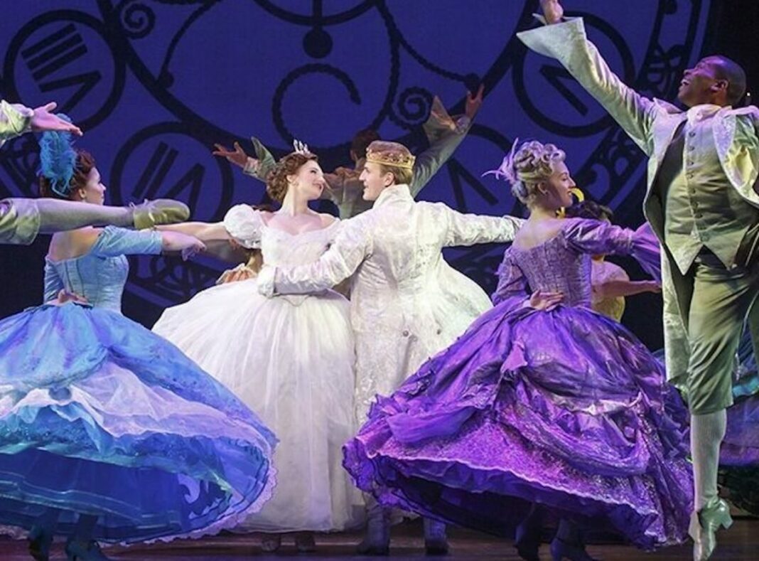 cinderella performers on stage with 