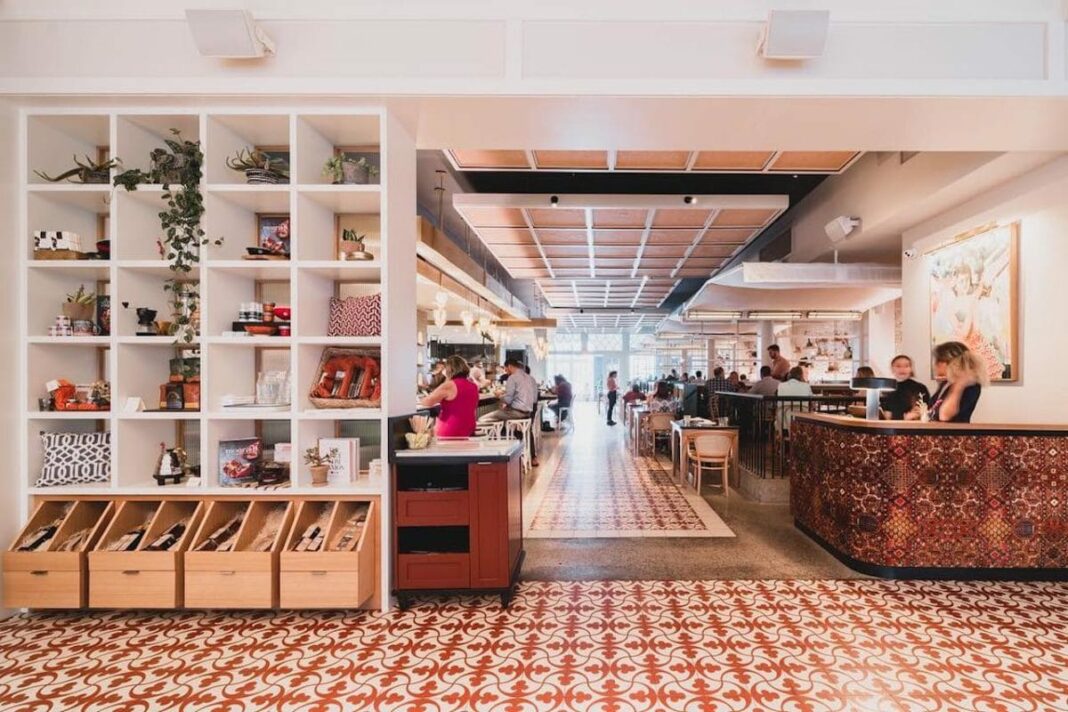 interior shot of nicely designed and decorated restaurant