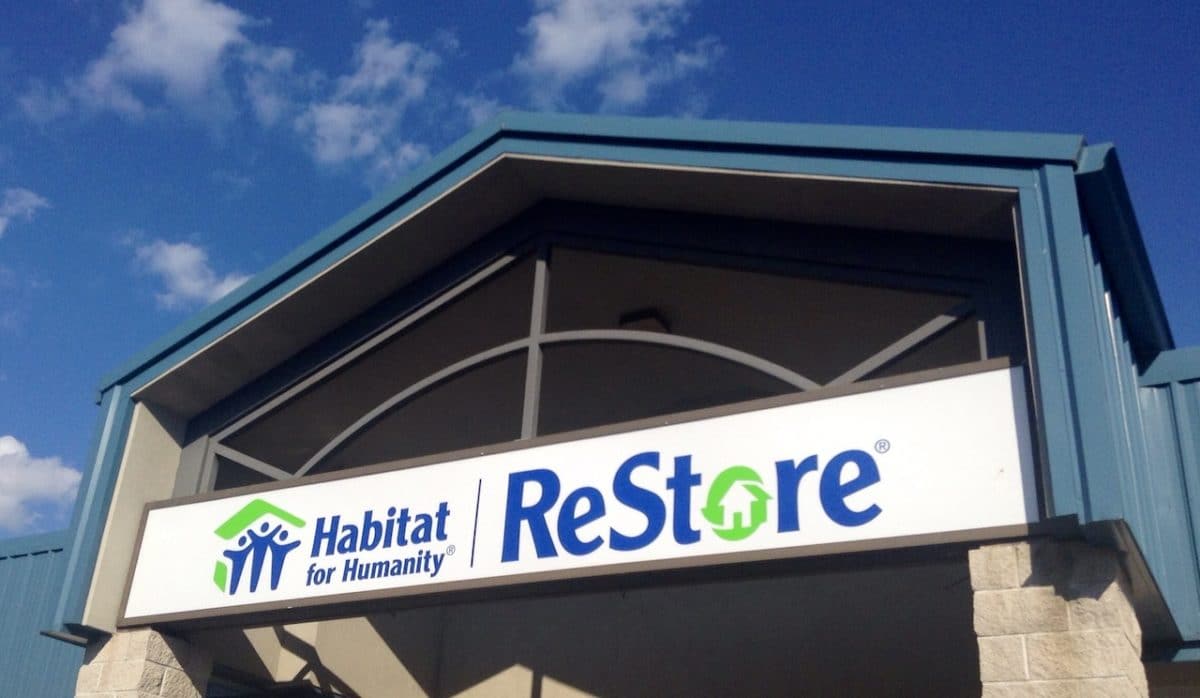 habitat for humanity restore sign