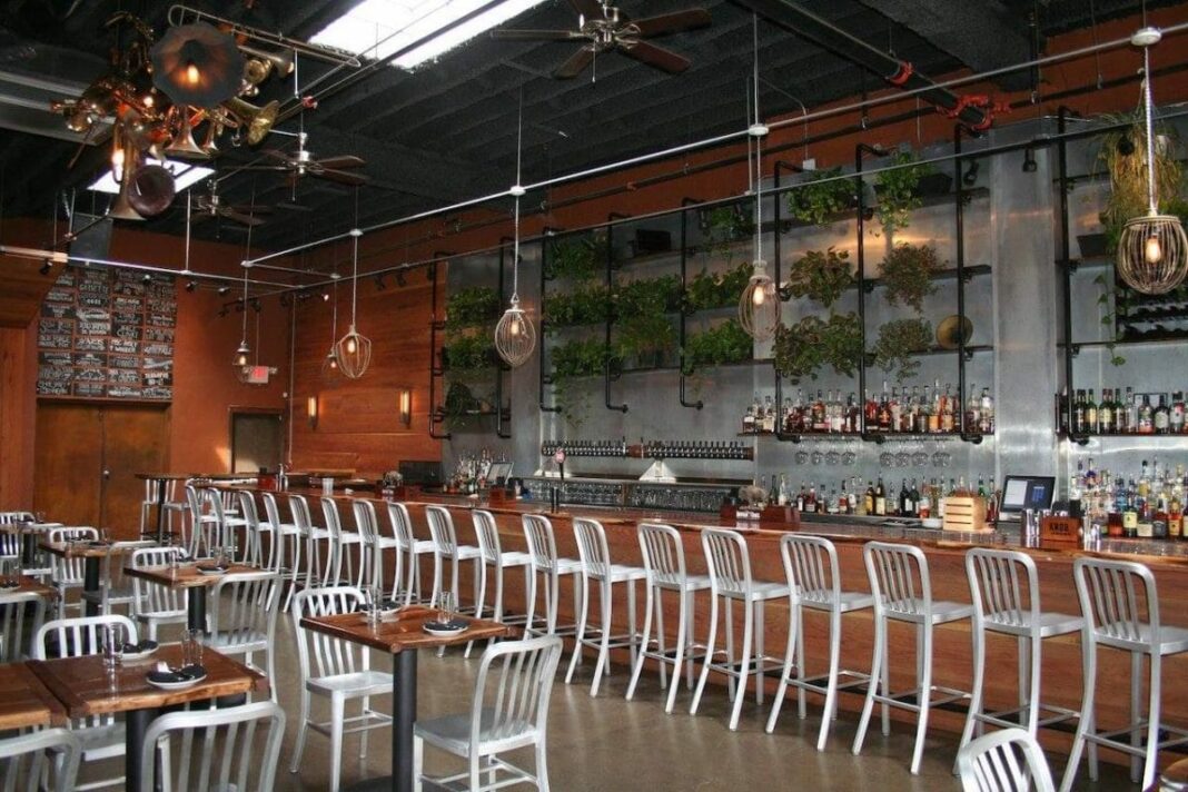 empty bar with ample seating