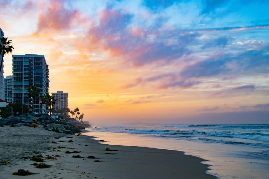 sunset at coronado beach