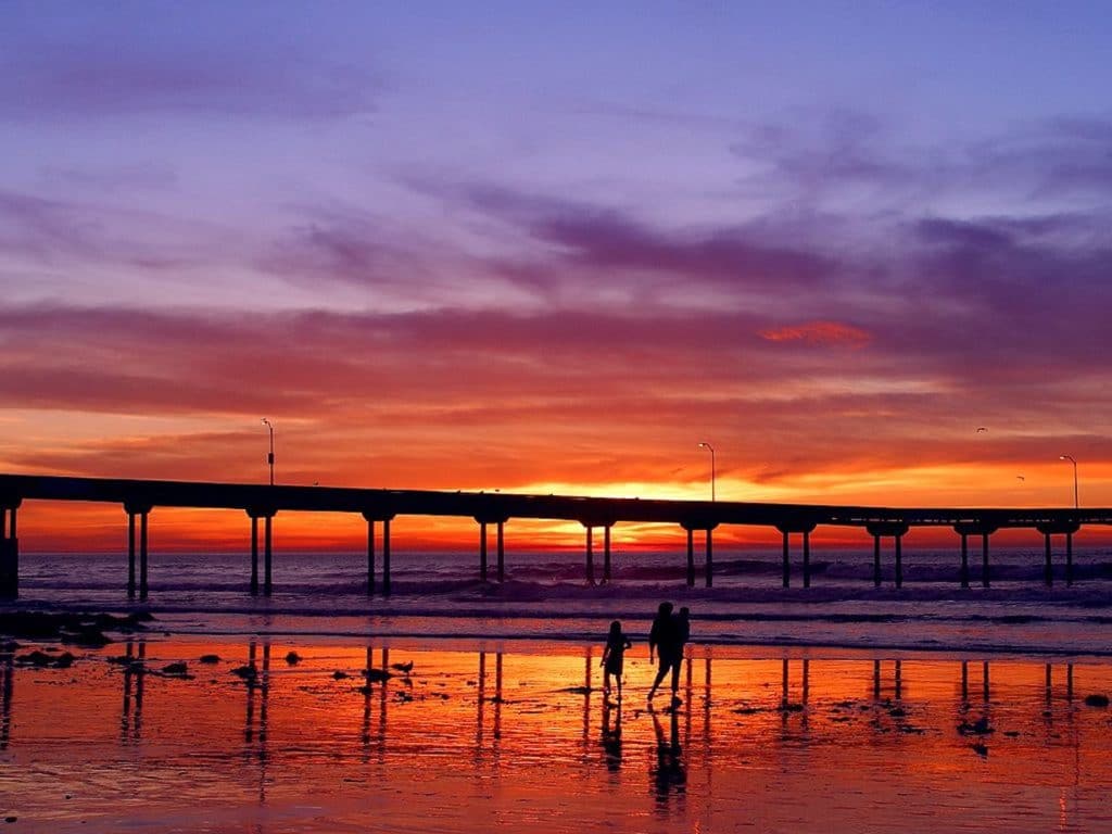 ocean beach at sunset