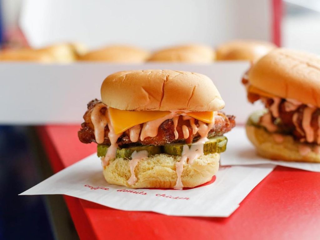 fried chicken sandwich from federal donuts
