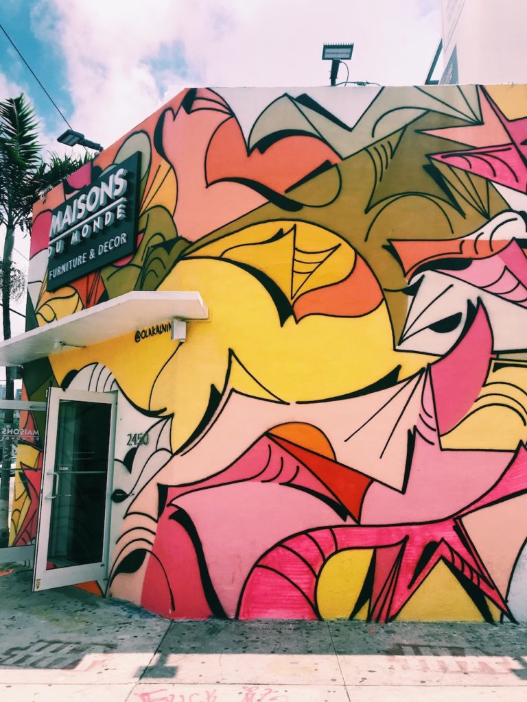 Colorful building in Miami. 