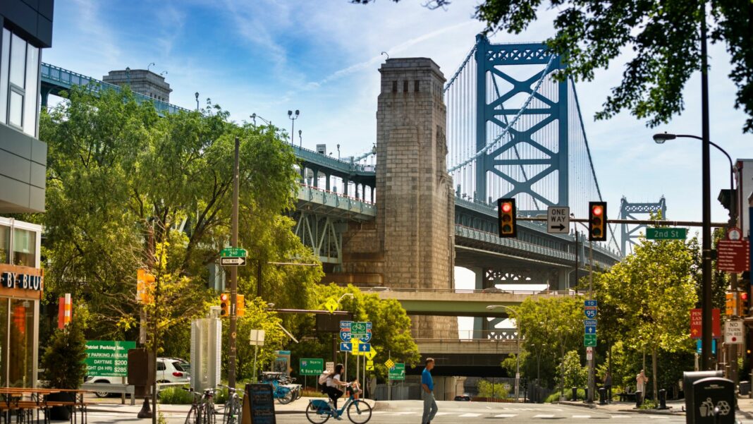 View of bridge in Philadelphia 