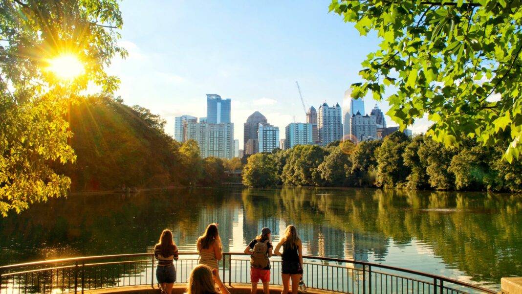 View from Piedmont park, Midtown, Atlanta, GA, United States