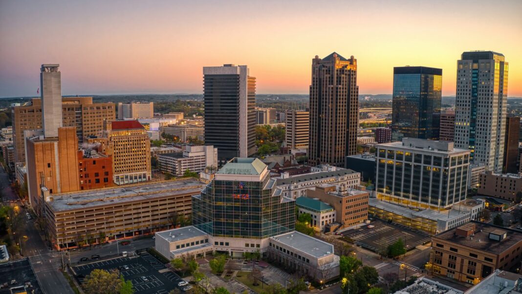 Aerial View of Birmingham, Alabama.