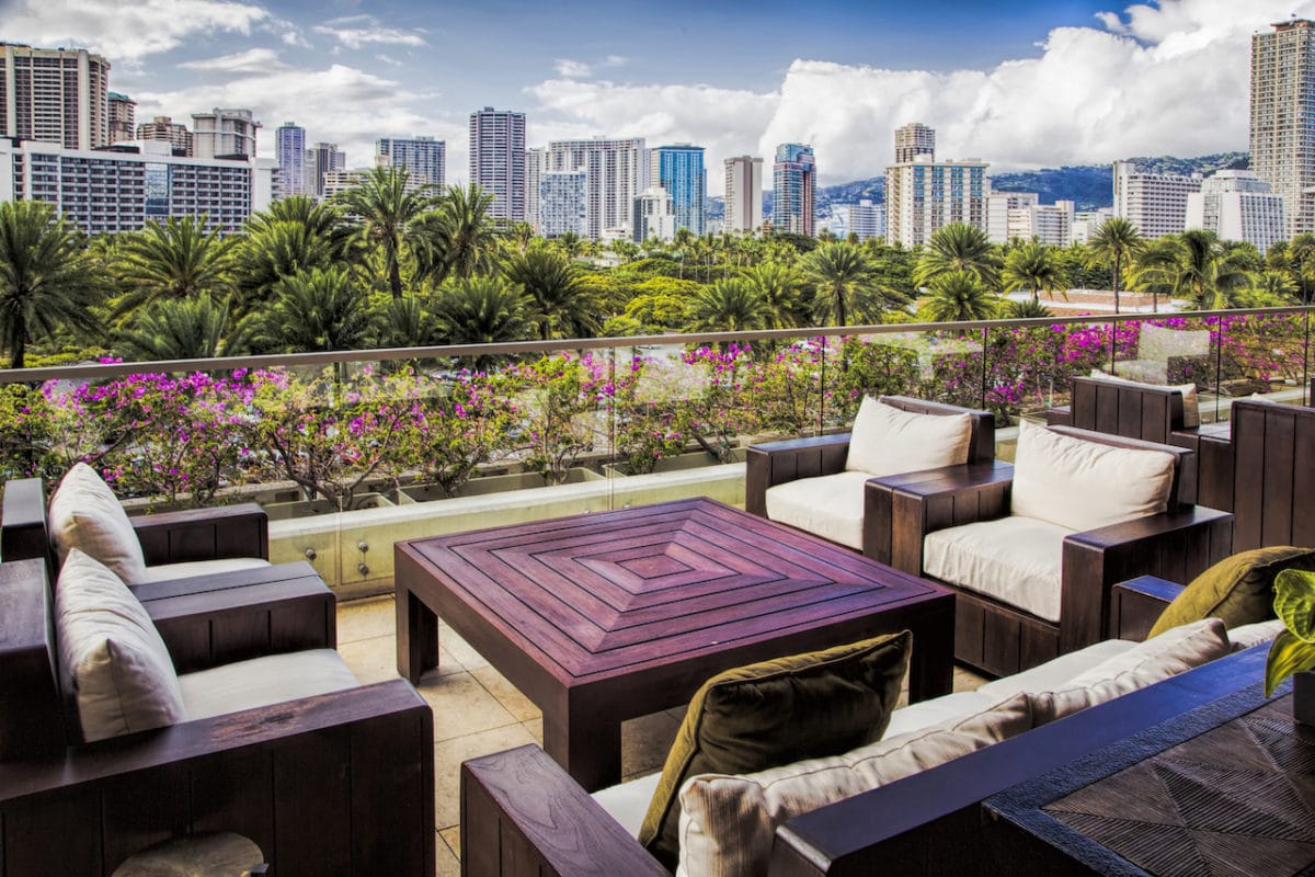 rooftop deck on apartment building